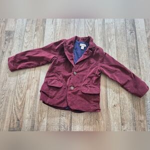 Cat & Jack Burgundy Velvet Blazer